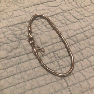 925 Italian silver bracelet Fiora snake chain bracelet only for beads and charms